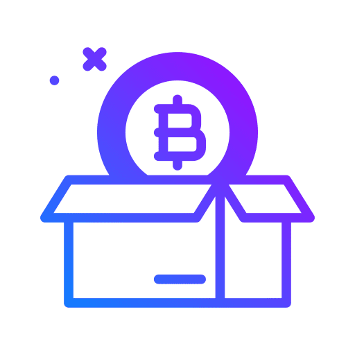 Box cryptocurrency digital currency box icon