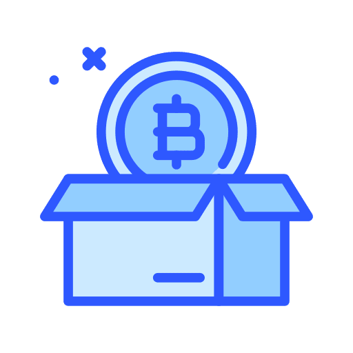 Box value money bitcoin icon