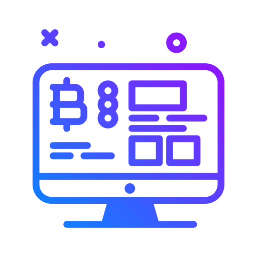 Browser business and finance browser digital currency icon