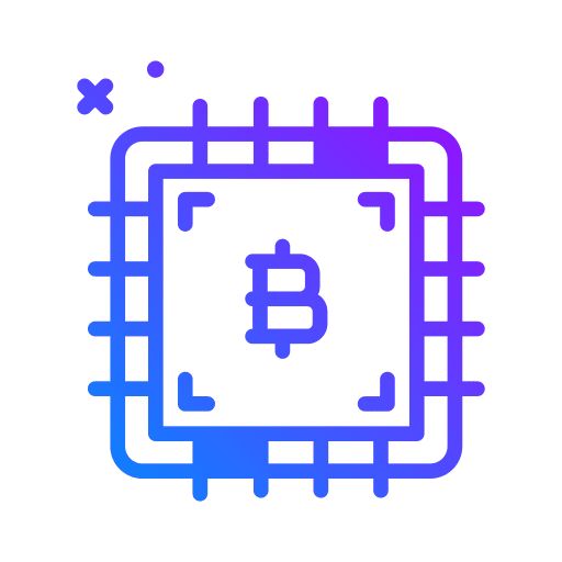 Chip chip cryptocurrency processor icon