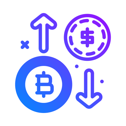 Exchange business and finance money cryptocurrency icon