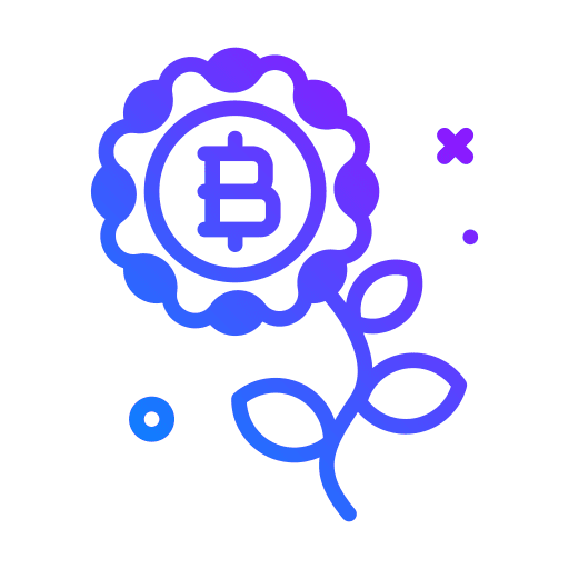 Flower business and finance money flower icon