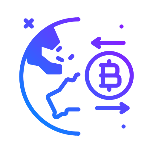 Globe world digital currency business and finance icon