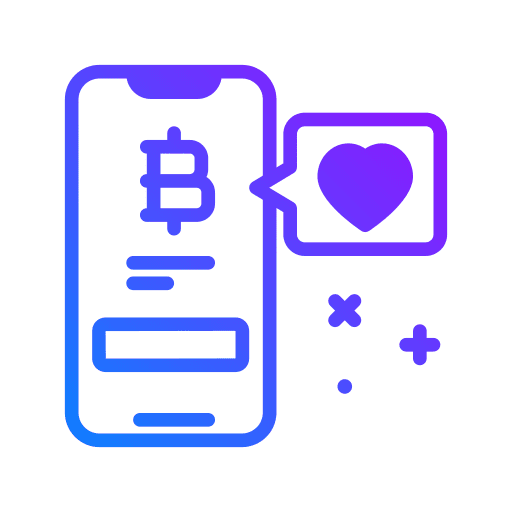 Bitcoin like mobile phone digital currency icon