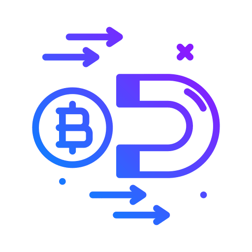 Magnet attraction business and finance money icon