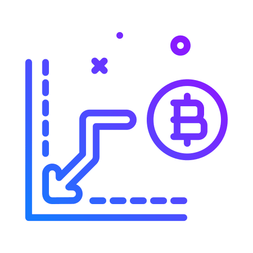 Stats cryptocurrency value graphic icon