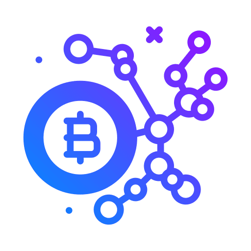 Network coin bitcoin cryptocurrency icon