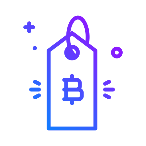 Tag cryptocurrency value price icon