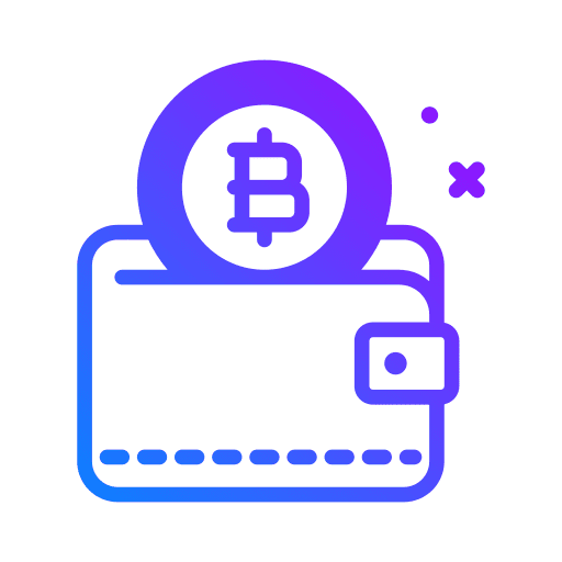 Wallet coin business and finance cryptocurrency icon