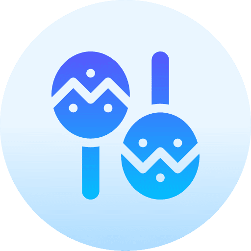 Maracas music and multimedia orchestra musical instrument icon