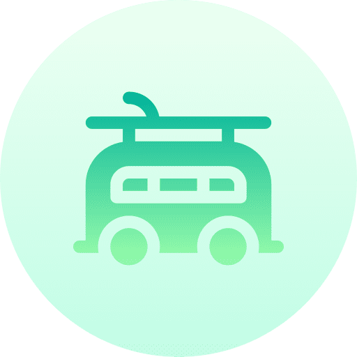 Minivan trip transport minibus icon