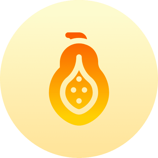 Papaya organic vegetarian papaya icon