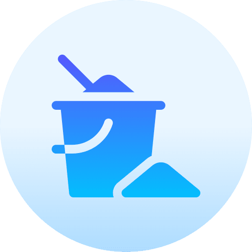 Sand bucket vacation summertime summer break icon