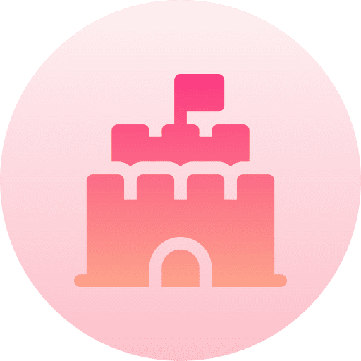 Sand castle sand toy kid and baby holidays icon