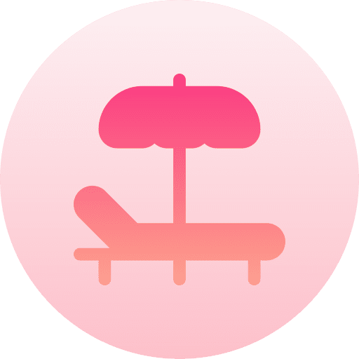 Sunbed sunbed sun umbrella beach icon