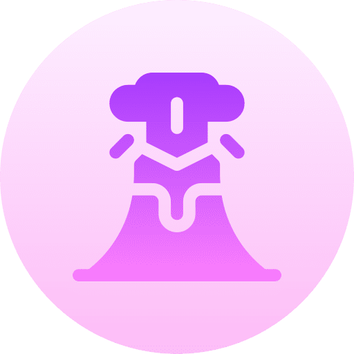 Volcano danger eruption nature icon