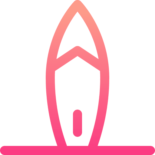 Surfboard aquatic sports beach sport equipment icon