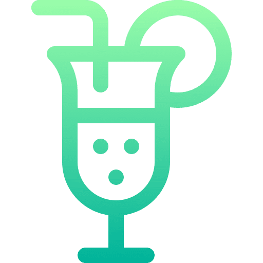 Tropical drink beverage glass food and restaurant icon