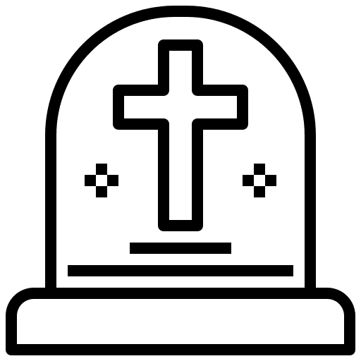Tombstone tomb cultures cross icon