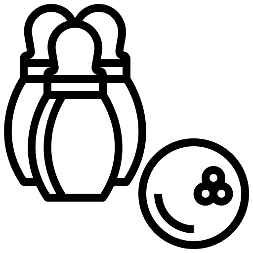 Bowling leisure sports and competition game icon Bowling leisure sports and competition game icon