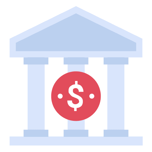 Bank building banking business and finance icon