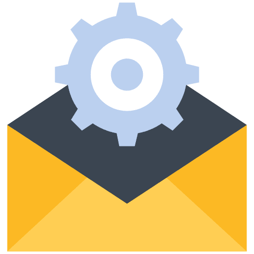 Message note mail construction and tools icon Message note mail construction and tools icon