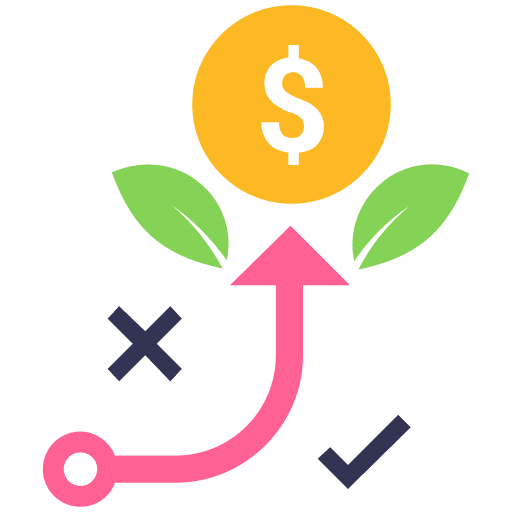 Tactical investment growth statistics icon Tactical investment growth statistics icon