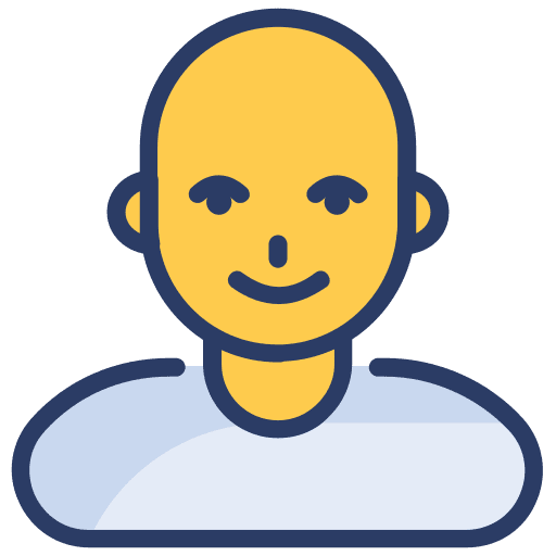 Bald profession and jobs user profile icon