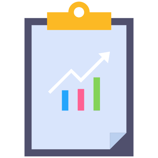 Clipboard evaluation stats report icon Clipboard evaluation stats report icon