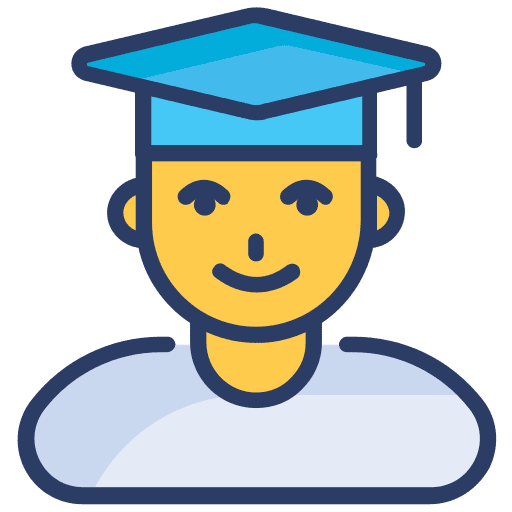 Graduate academic user education icon Graduate academic user education icon
