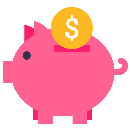 Piggy bank money box commerce and shopping animals icon