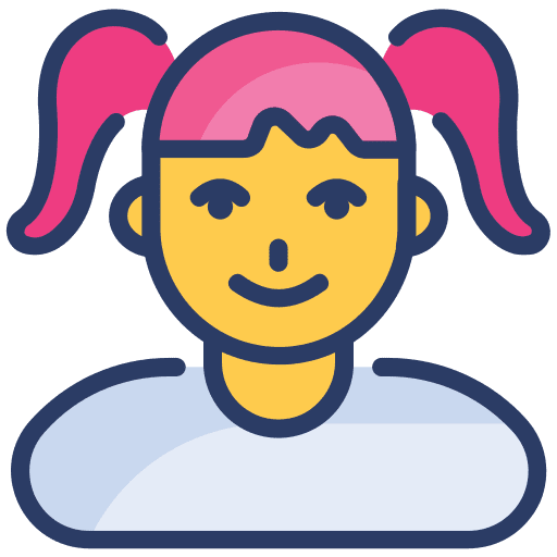 School girl education avatar girl icon School girl education avatar girl icon