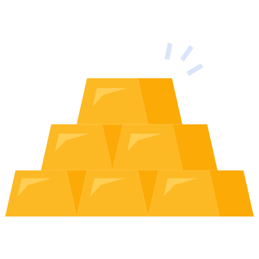 Gold ingots assets wealth business icon Gold ingots assets wealth business icon