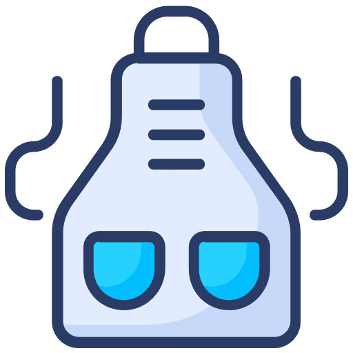 Apron food and restaurant clothing protection icon