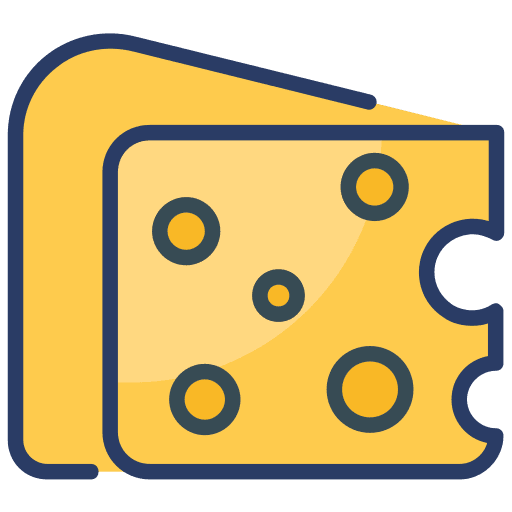 Cheese piece fattening milk icon
