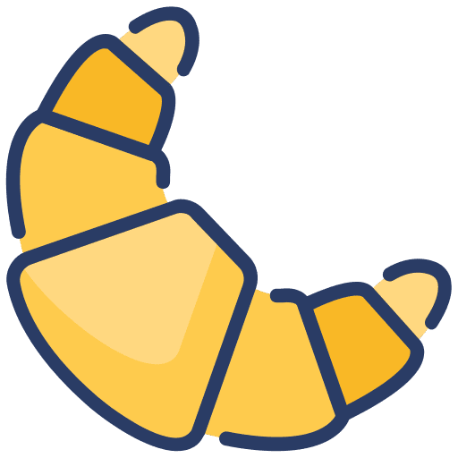 Croissant sweet food and restaurant bakery icon
