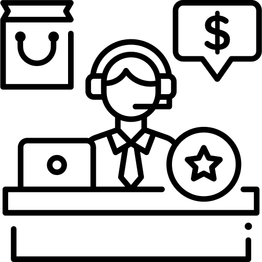 Customer support contact agent customer service icon