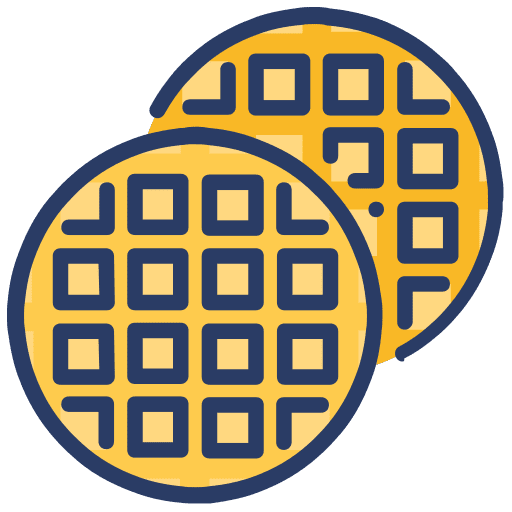 Waffle sweet dessert belgian icon Waffle sweet dessert belgian icon