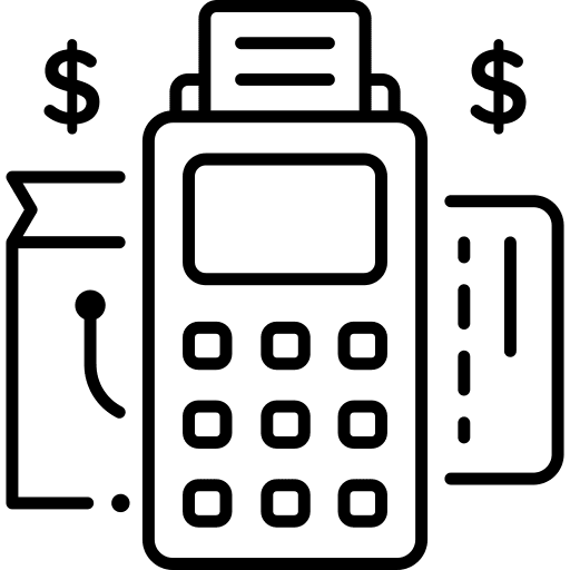 Credit card payment processor business and finance payment check icon