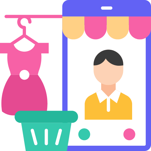 Online store seller online store basket icon