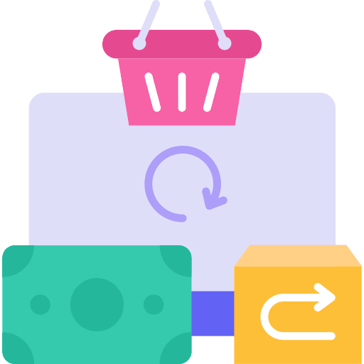 Refund withdraw transaction compensation icon