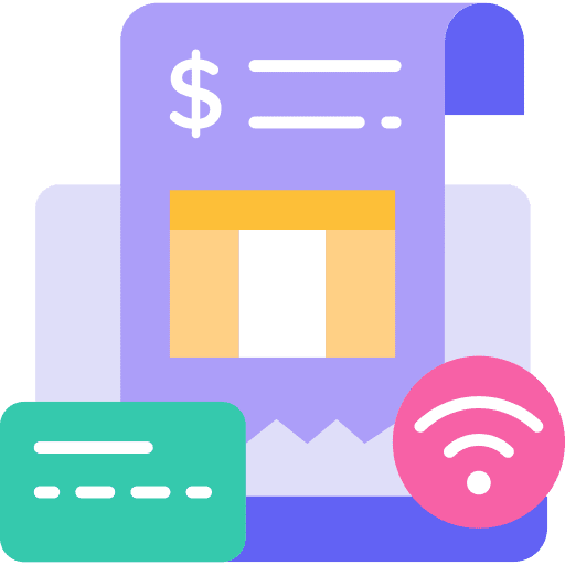 Invoice bill validating ticket invoice icon