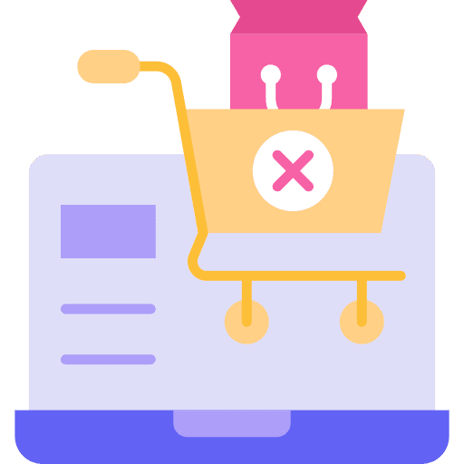 Cancel commerce and shopping remove cancel icon