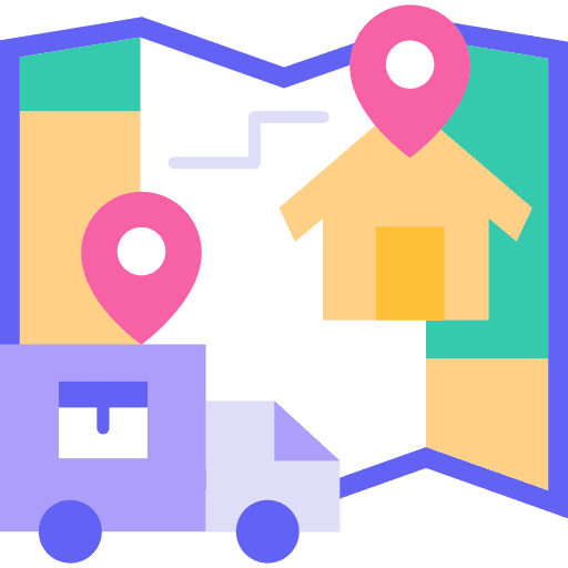 Tracking shipment placeholder home delivery icon
