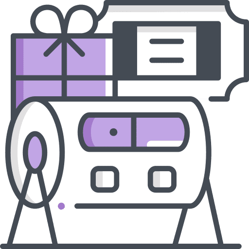 Lucky draw gift surprise lottery icon