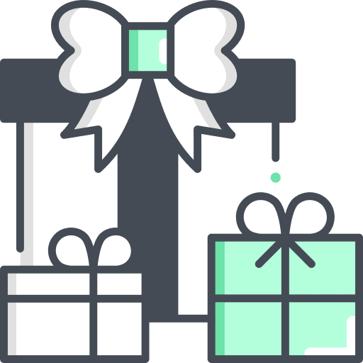Git commerce and shopping gift boxes birthday icon