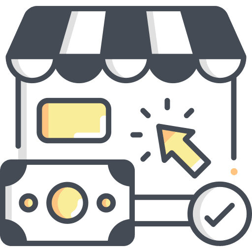 Pay per click pay per click commerce and shopping click icon