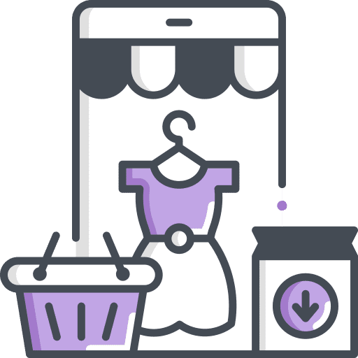 Purchase online shop online store commerce and shopping icon