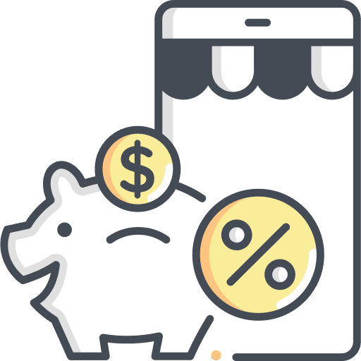Save money commerce and shopping discount savings icon