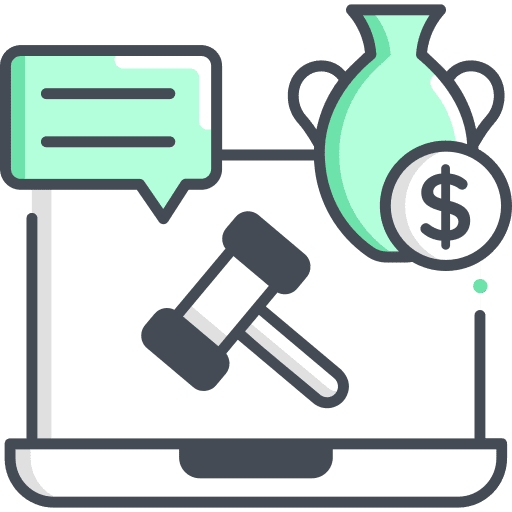 Auction sale limited time hot deal icon